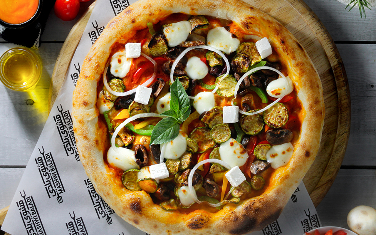 بيتزا خضار Vegetables Pizza